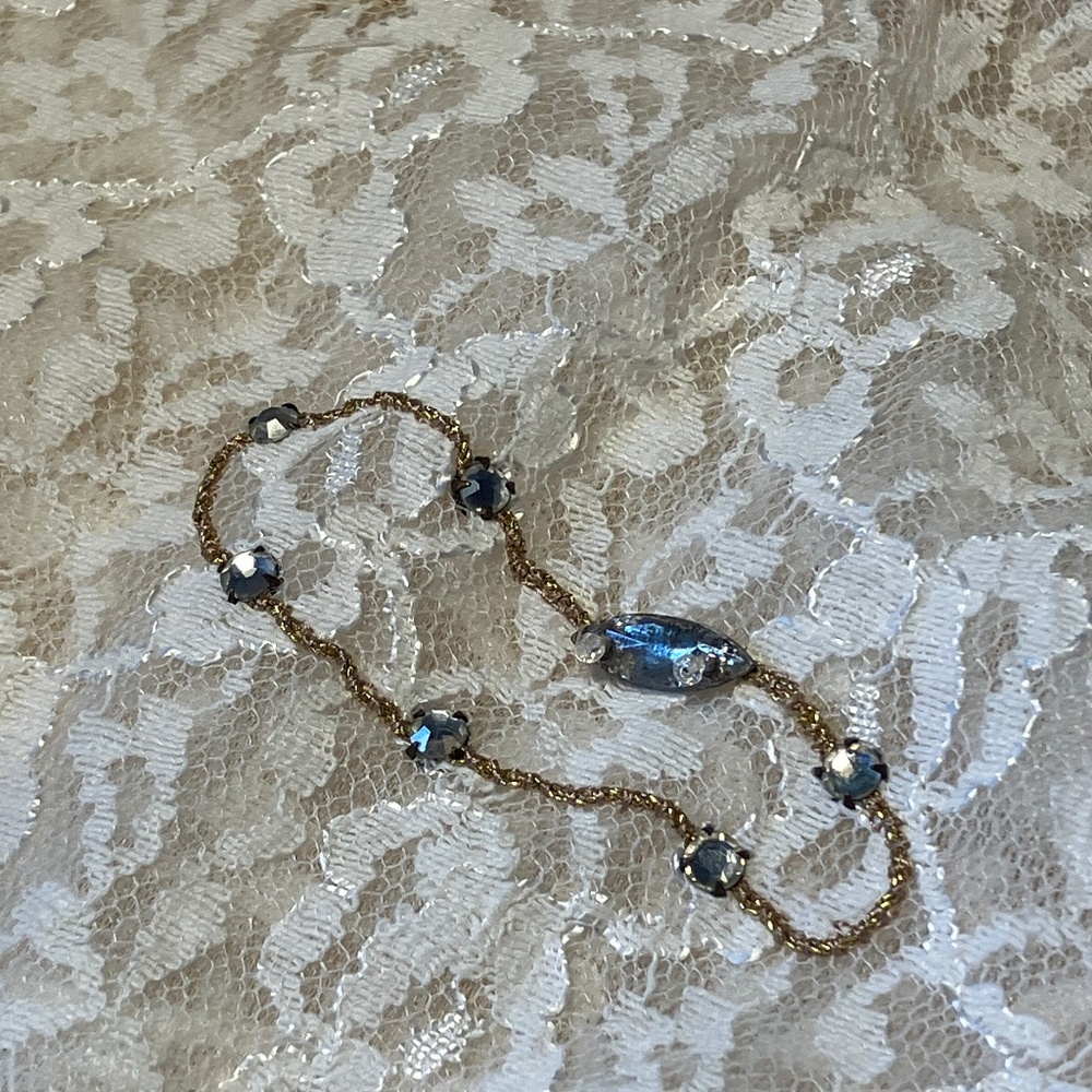 Vintage White Lace Slip with Wedding Embroidery